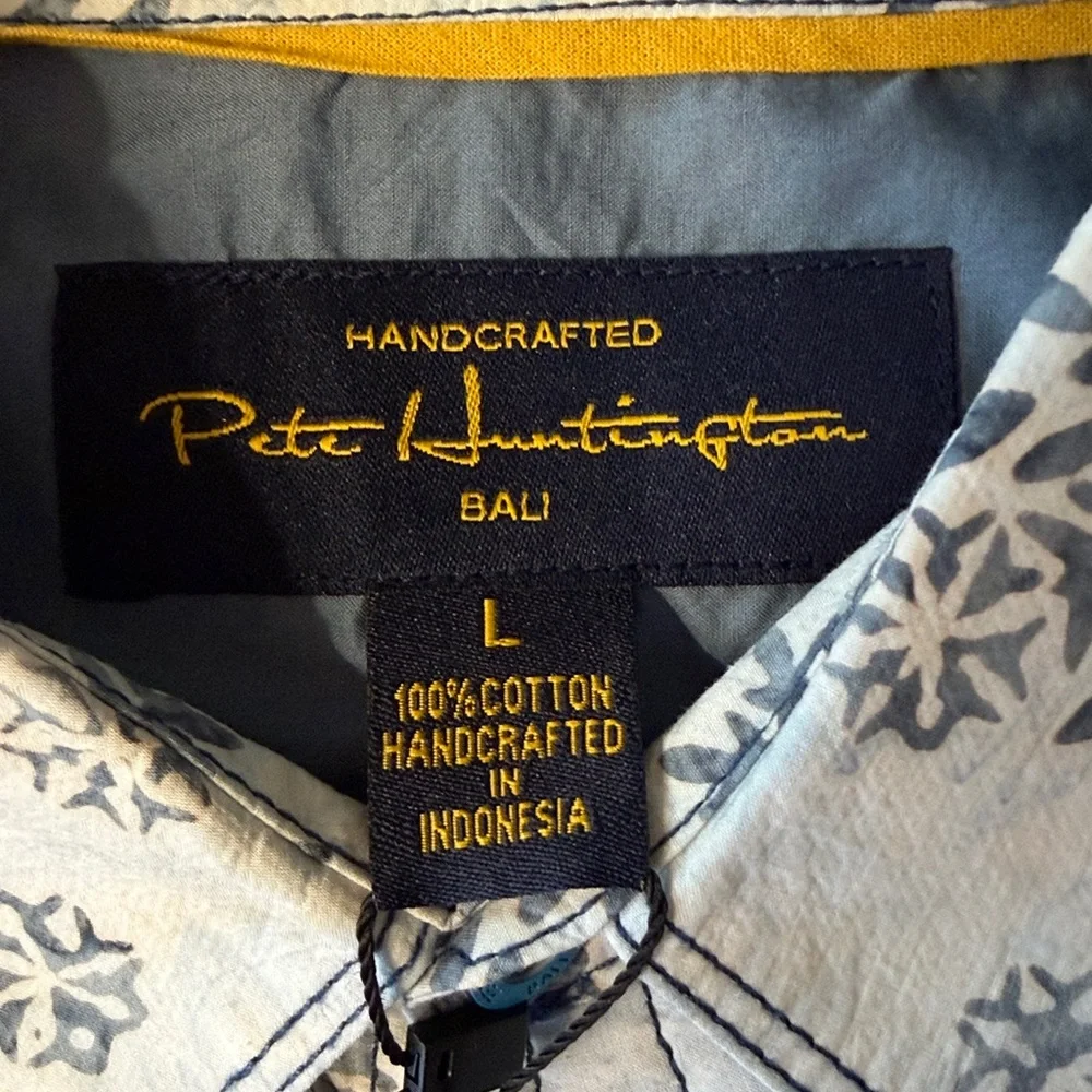 Tommy Bahama Pete Huntington Bali Shirt Mens Large NWT Handcrafted Batik Cotton - Picture 2 of 9